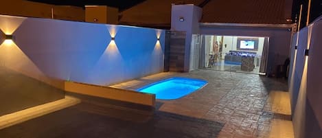 Indoor pool, a heated pool