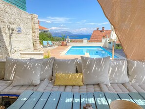 A heated pool - Eco apartments Sunshine - Sunrise for 4 (Lumbarda)