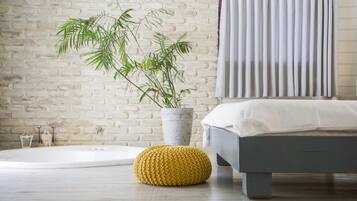 Cabana luxo | 1 quarto, quartos à prova de som, Wi-Fi de cortesia, roupa de cama