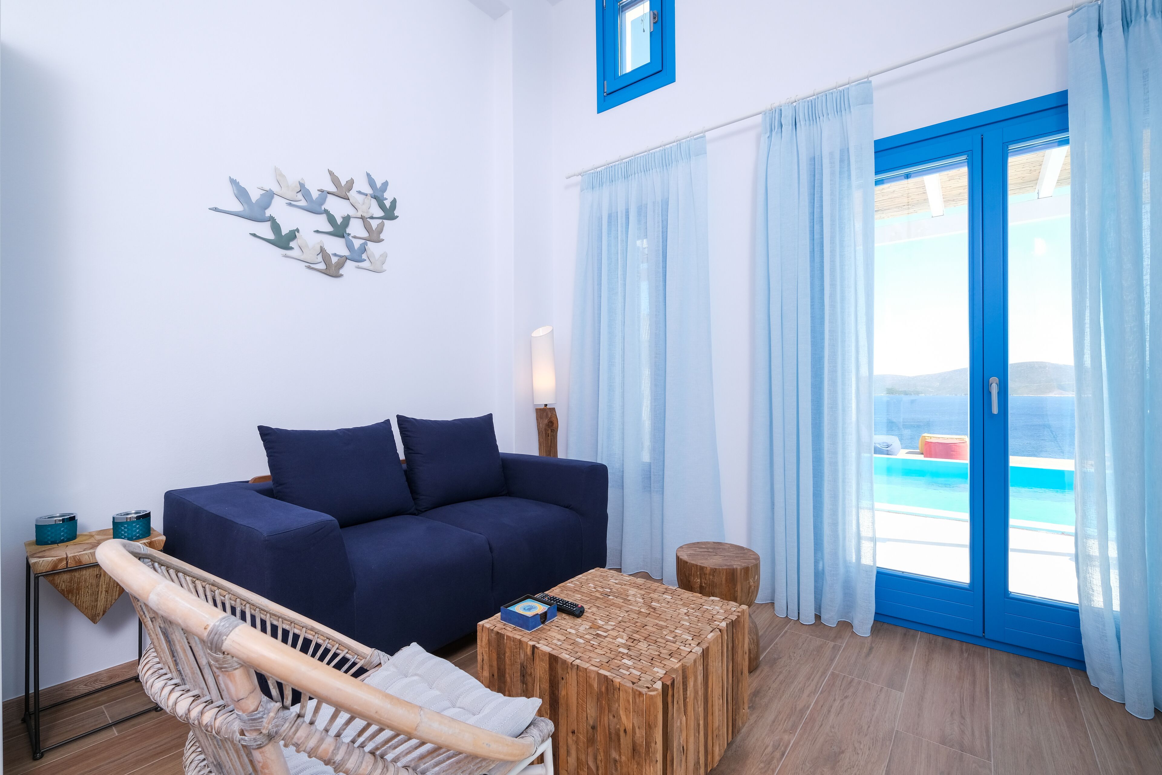 Honeymoon House, 1 Bedroom, Private Pool, Sea View | Living room | 40-inch Smart TV with digital channels, TV, Netflix