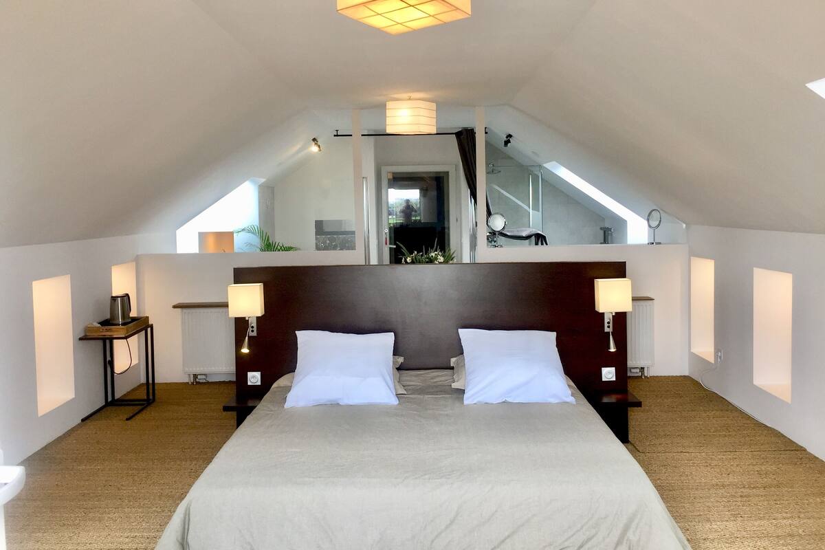 Suite, balkon | 1 slaapkamer, een strijkplank/strijkijzer, gratis wifi
