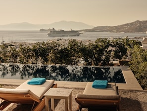 Hilltop Sea View Suite with Private Pool | Balcony view - Belvedere Hilltop Complex Rooms & Suites - The Leading Hotels of the World (Mykonos)