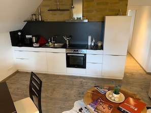 Design Condo | Private kitchen | Full-sized fridge, oven, stovetop, dishwasher