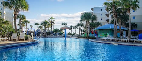 Outdoor pool, a heated pool