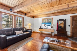 TV, fireplace, offices