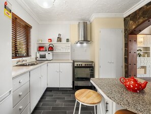 Fridge, microwave, oven, toaster