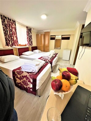 Standard Triple Room | Minibar, desk, iron/ironing board (on request), WiFi (free)