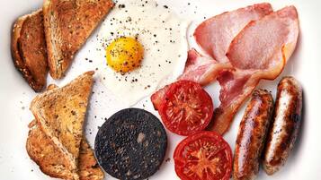 Daily English breakfast (GBP 7.5 per person)