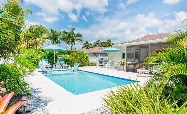 Outdoor pool, a heated pool