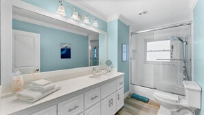 Bathtub, hair dryer