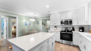 Fridge, microwave, oven, stovetop - 644 Beach Bungalow | NEW Resort Pool is ★★★★★ (Naples)