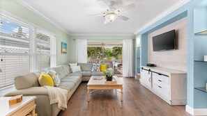 TV, books, offices - 644 Beach Bungalow | NEW Resort Pool is ★★★★★ (Naples)