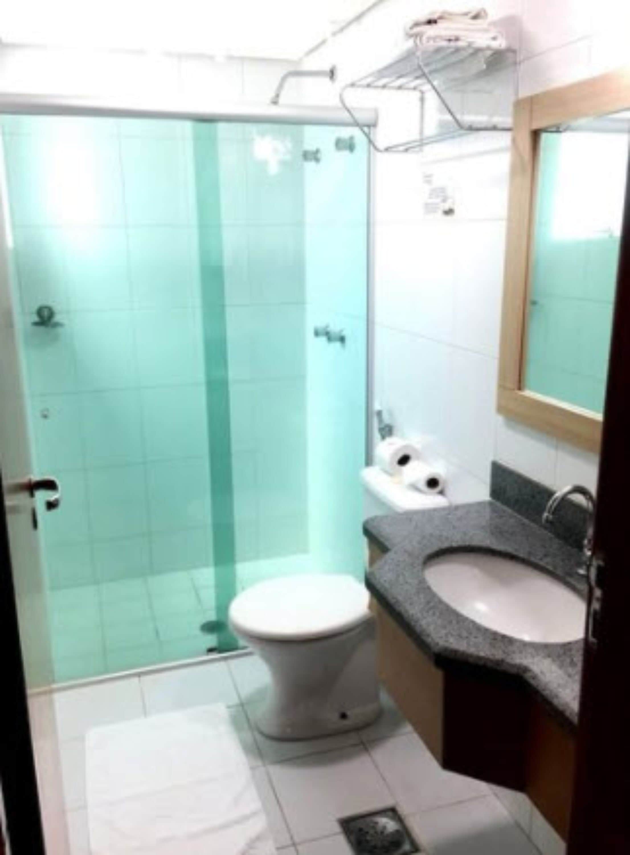 shower, bidet, towels