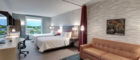 Studio, 2 Queen Beds, Accessible (Hearing) | 1 bedroom, premium bedding, in-room safe, desk