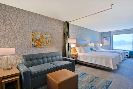 Desk, laptop workspace, blackout drapes, iron/ironing board. Home2 Suites by Hilton Williston Burlington, VT