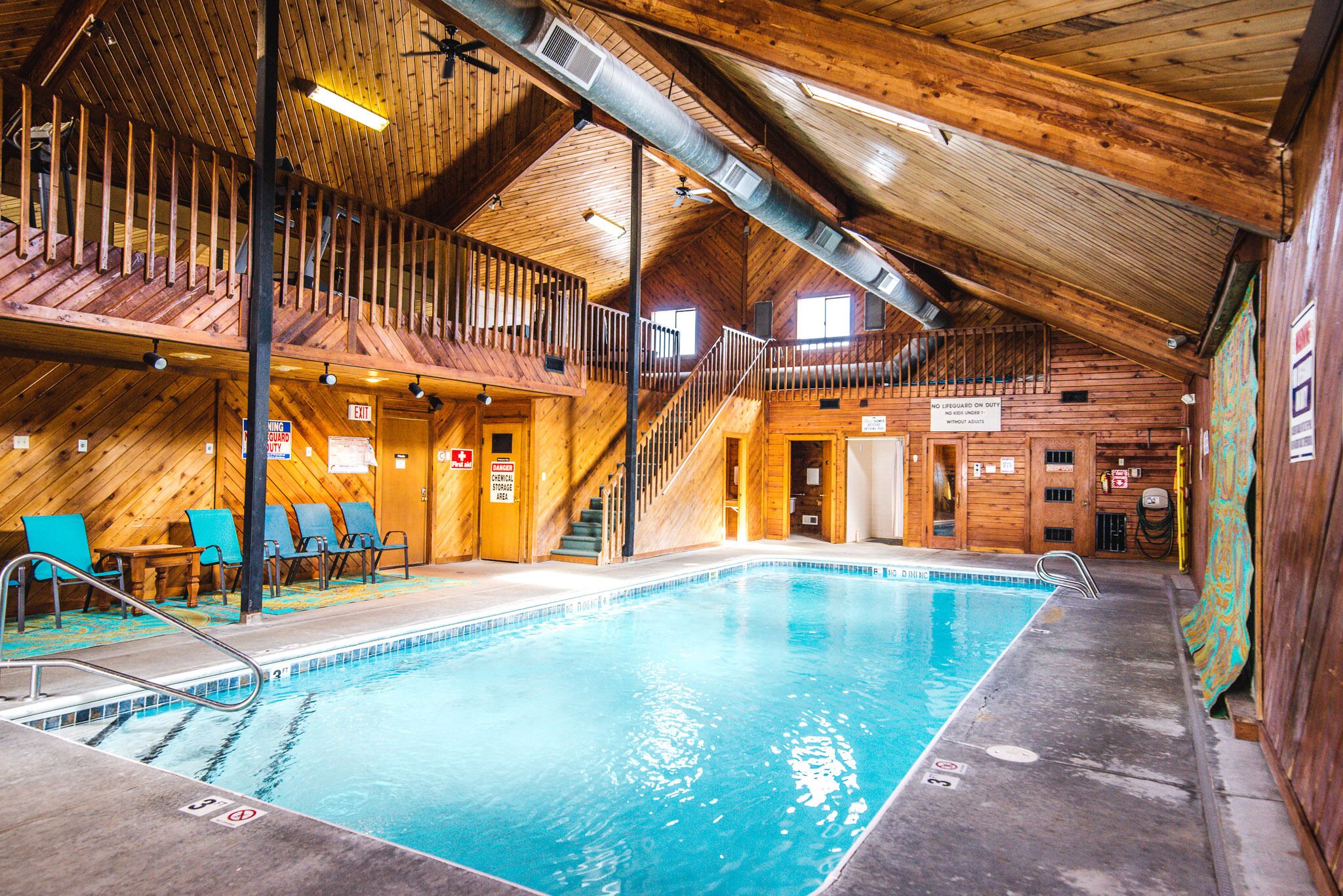 Indoor pool, a heated pool