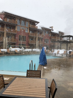 Outdoor pool, a heated pool