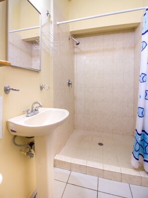 Standard Room, 2 Single Beds | Bathroom | Shower, towels, soap, shampoo - Ecohabit Monterrey (Apodaca)