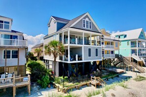 Exterior - Oceanfront 5-bedroom home with private pool & Jacuzzi near Garden City Pier (Garden City Beach)