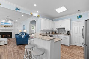 Fridge, microwave, oven, stovetop - Oceanfront 7BR Home w/ Beach Access & Stunning Ocean Views (Garden City)