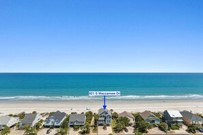 On the beach - Oceanfront 7BR Home w/ Beach Access & Stunning Ocean Views (Garden City)