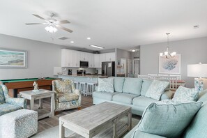TV - 5BR Ocean-Side Home w/ Private Pool & Ocean Views Near Surfside Pier (Surfside Beach)