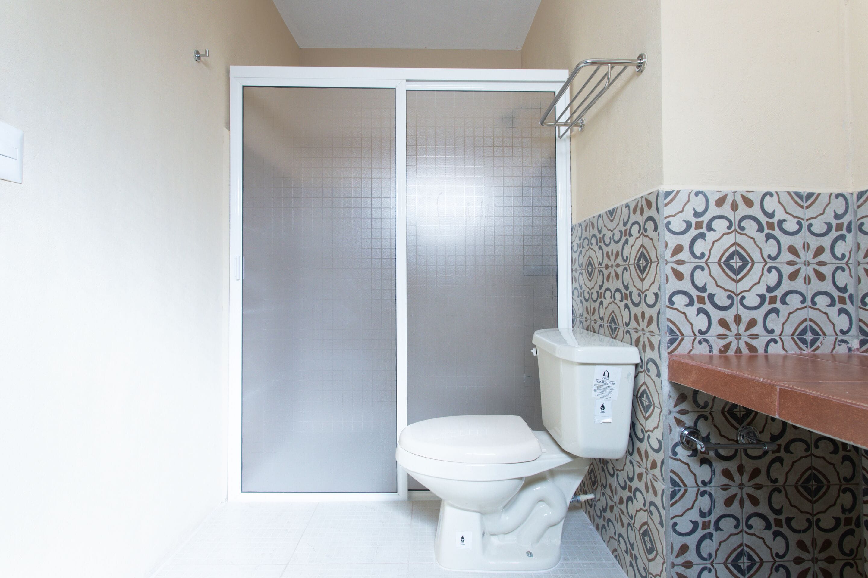 standard triple room | bathroom | shower, hair dryer, towels, soap