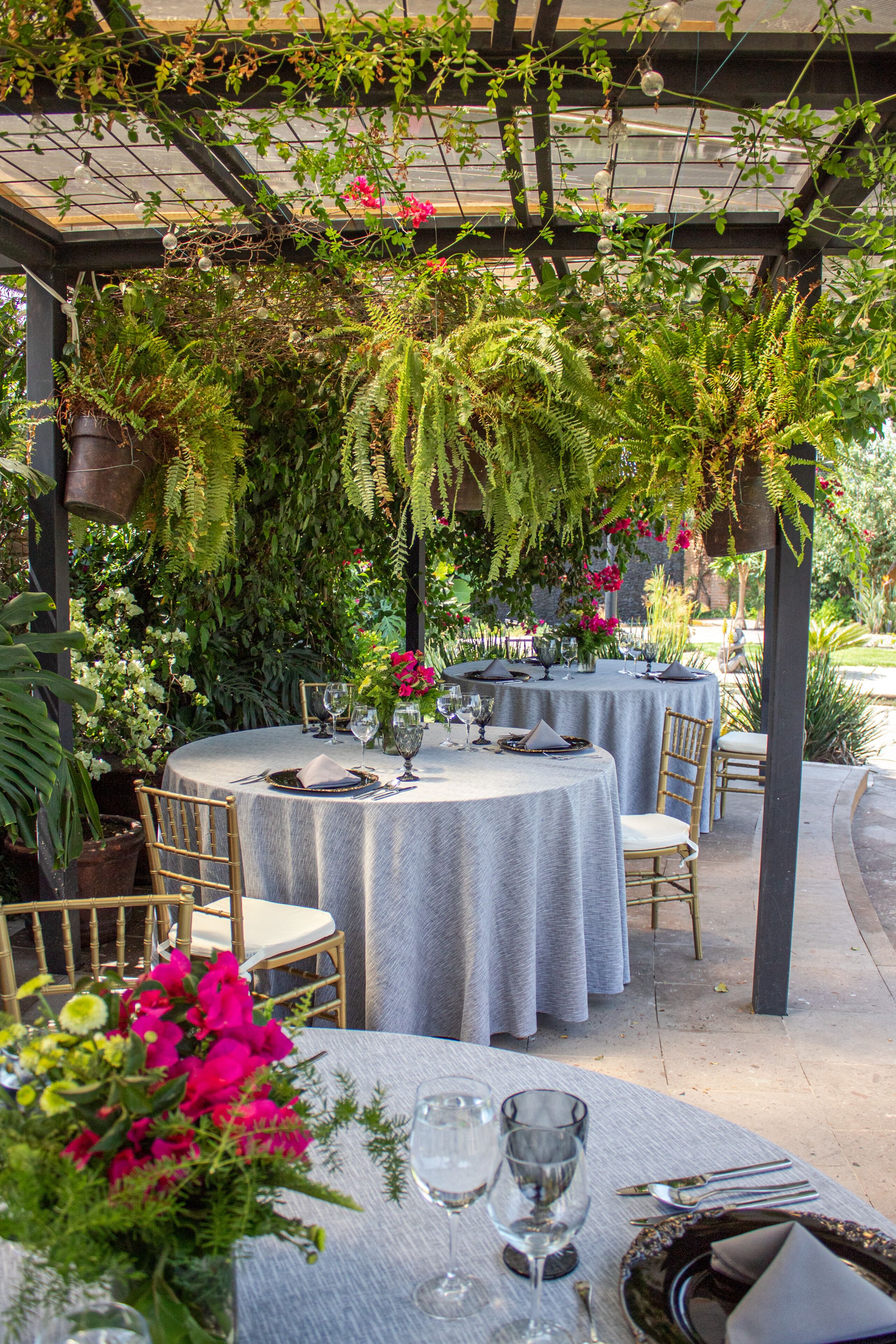 outdoor banquet area