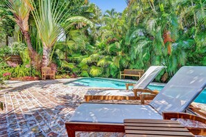 Outdoor pool, a heated pool