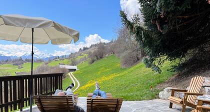 Chalet avec vue imprenable, 6 couchages, avec sauna!