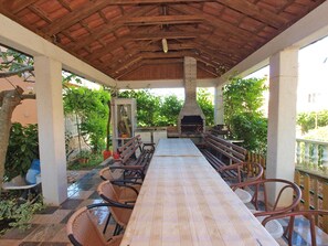 Outdoor dining - Apartment 768/1790 (Istria - Fažana), 500m from the beach (Fažana)