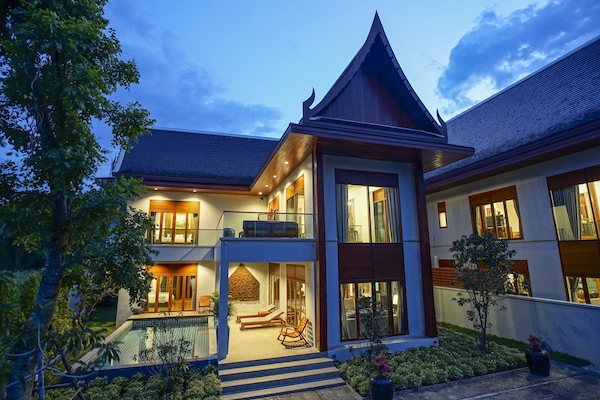 Garden Villa with Private Pool | Front of property – evening/night