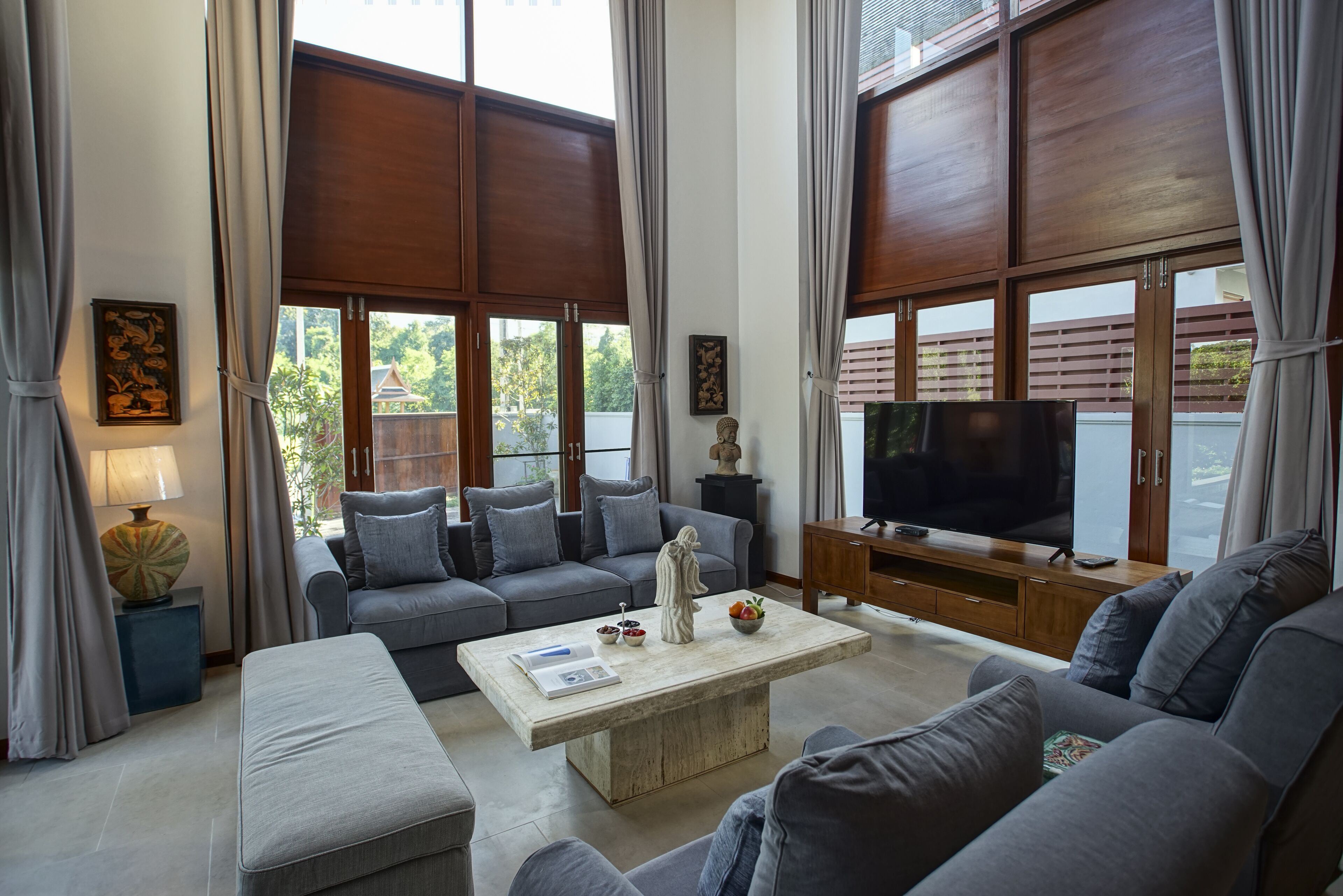 Rainforest Villa with Private Pool | มินิบาร์, ตู้นิรภัยในห้องพัก, โต๊ะทำงาน, ผ้าม่านกันแสง