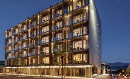 Front of property - evening/night. Fenix Furano