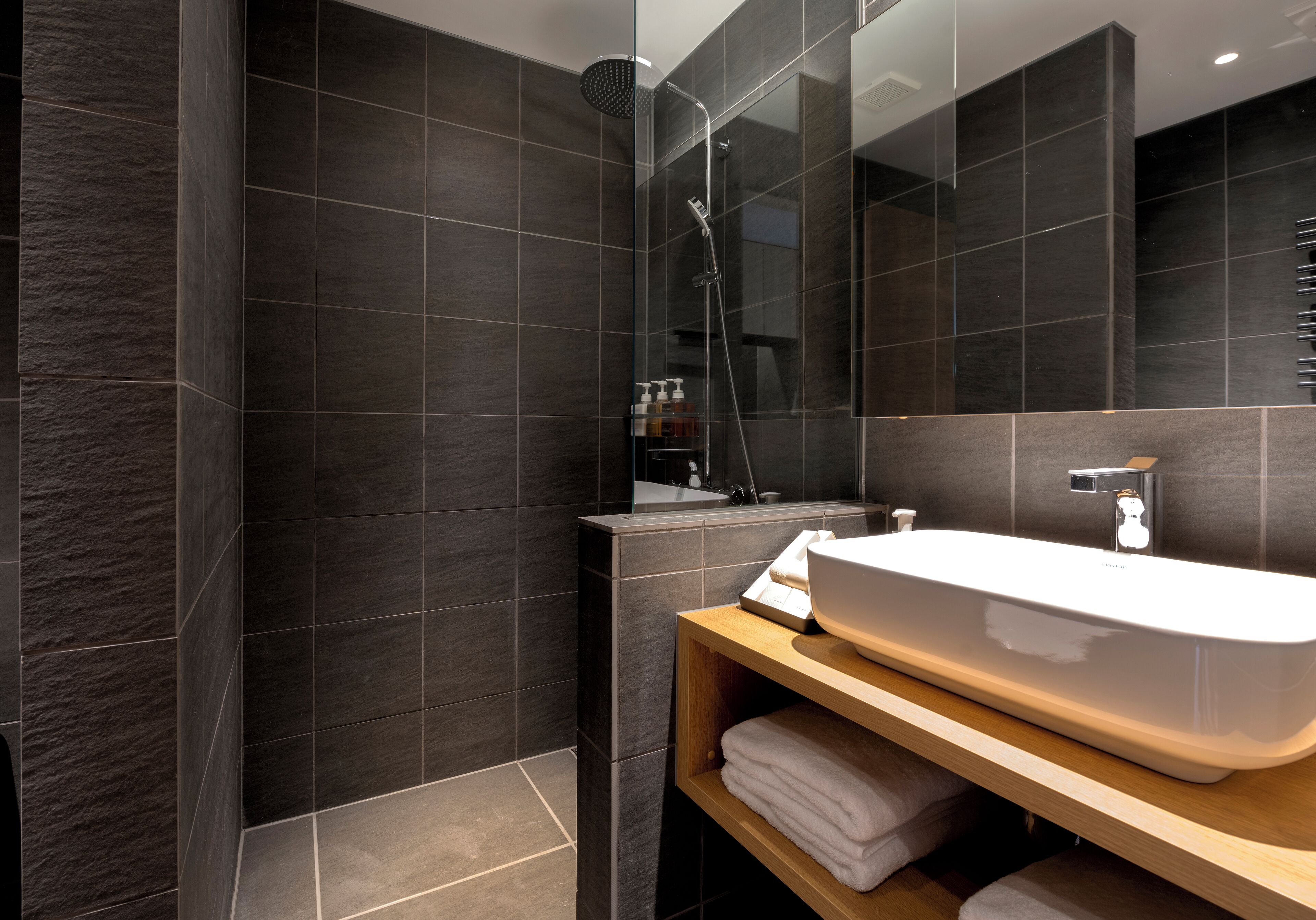 deluxe studio | bathroom | free toiletries, hair dryer, slippers, electronic bidet