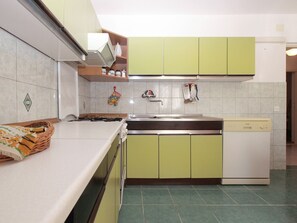 Fridge, oven, stovetop, dishwasher