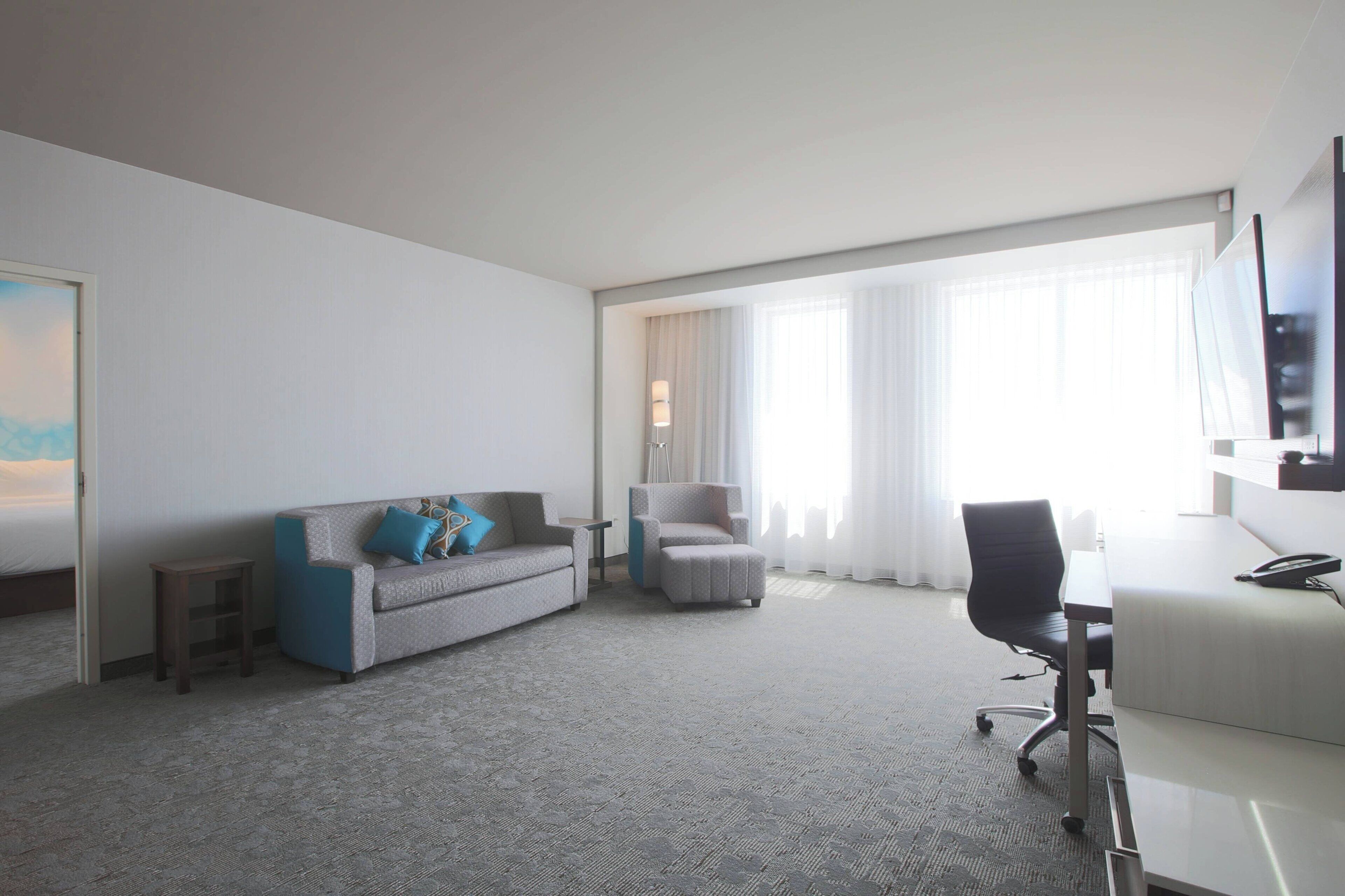 55-inch flat-screen tv with cable channels, tv