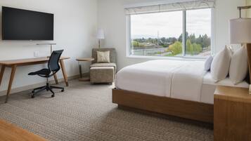 In-room safe, desk, laptop workspace, blackout drapes