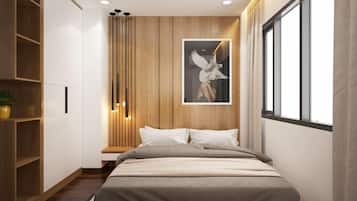 Luxury Studio | 1 bedroom, in-room safe, desk, blackout curtains