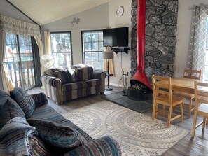 Fireplace, DVD player