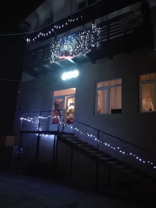 Front of property – evening/night