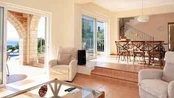 Televisión, chimenea, videojuegos y reproductor de DVD