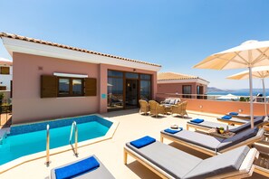 Ferienhaus, 4 Schlafzimmer, eigener Pool, Meerblick | Eigener Pool