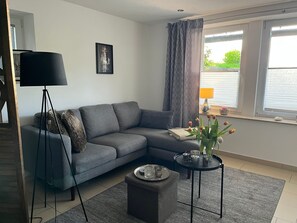 Smart TV, DVD player, books, stereo