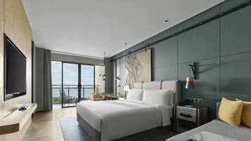 Premium bedding, down duvets, pillow-top beds, in-room safe