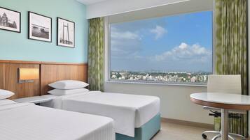 Premium bedding, pillow-top beds, in-room safe, desk