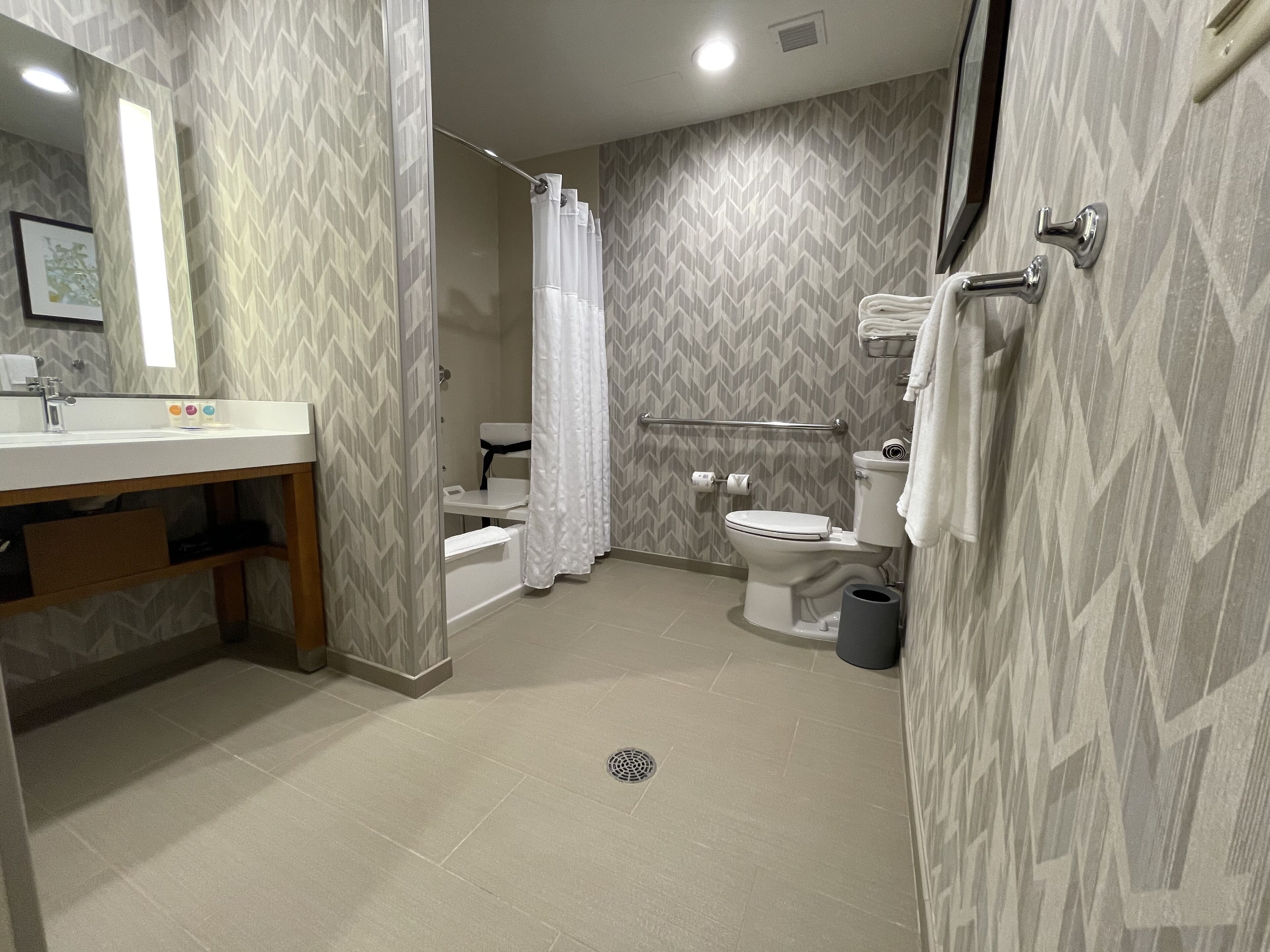 Room, 1 King Bed with Sofa bed, Accessible, Bathtub | Bathroom