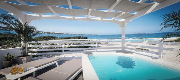 Junior Villa, Sea View | Balcony view - Ambassador Luxury Villas (Paros)