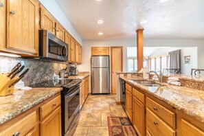 Fridge, microwave, oven, stovetop - Keystone Condo w/ Private Balcony w/ Mountain Views, Shuttle Nearby! (Keystone)