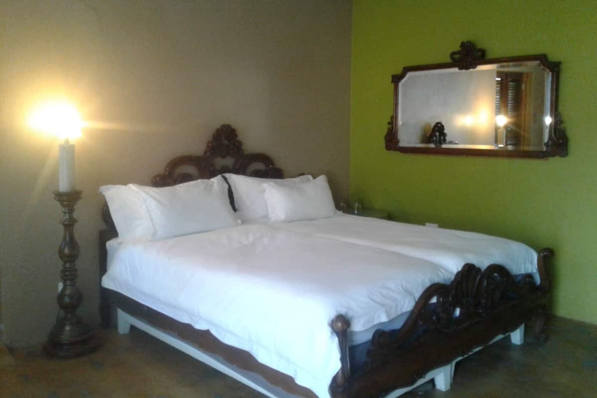 Blackout curtains, iron/ironing board, bed sheets